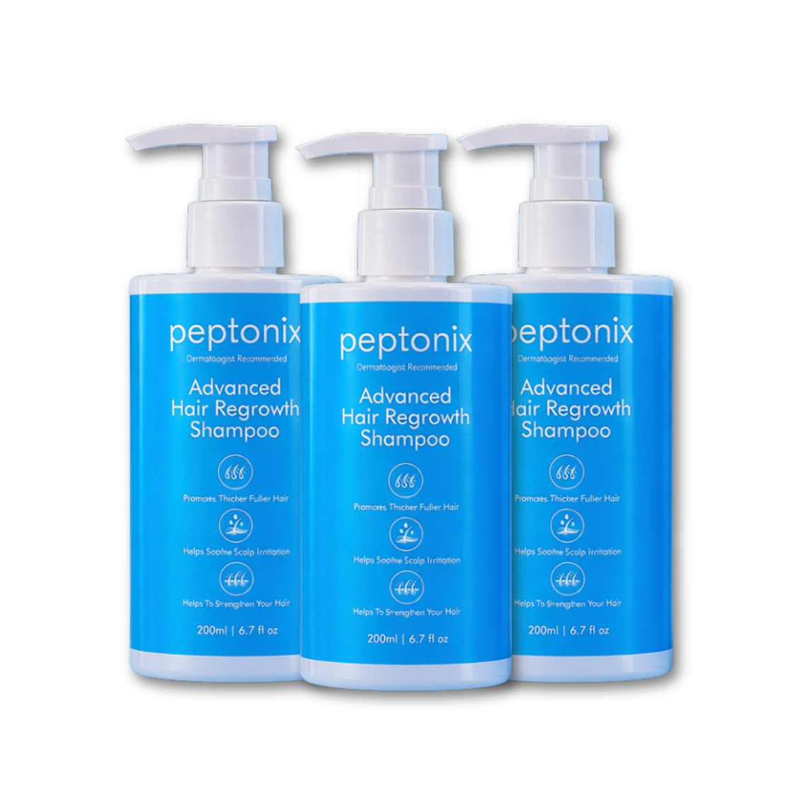 3 Bottles - Copper Peptides Shampoo